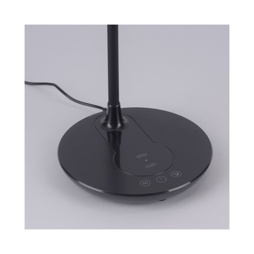 Leuchten Direkt 14416-18 - LED Stmievateľná dotyková stolná lampa s bezdrôtovým nabíjaním ASTRID LED/5W/230V 3000/4000/5500K + USB