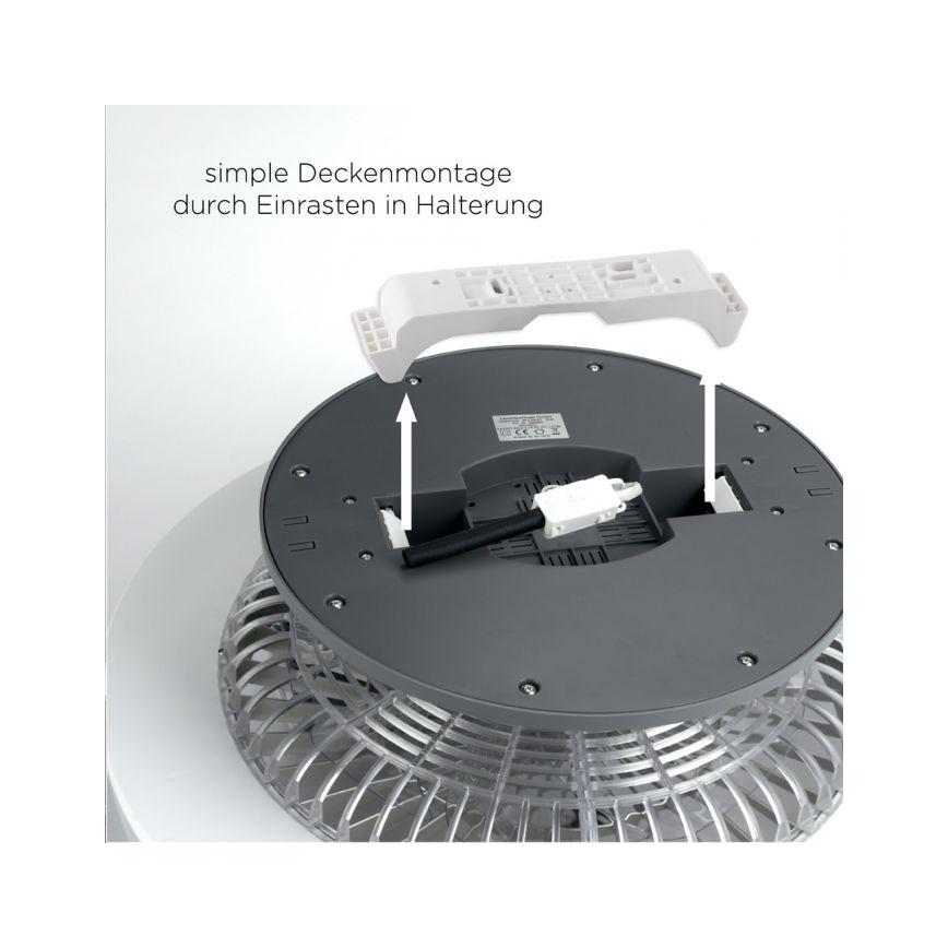 Leuchten Direkt 14645-55 - LED Svietidlo s ventilátorom LEONARD LED/27W/230V