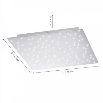 Leuchten Direkt 14671-55 - LED Stmievateľné stropné svietidlo SPARKLE LED/18W/230V 2700-5000K + diaľkové ovládanie