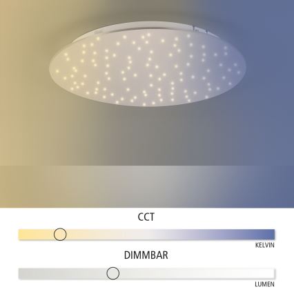 Leuchten Direkt 14673-55 - LED Stmievateľné stropné svietidlo SPARKLE LED/18W/230V + diaľkové ovládanie