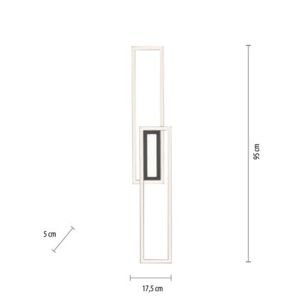 Leuchten Direkt 14696-18 - LED Stmievateľný prisadený luster ASMIN LED/45W/230V čierna