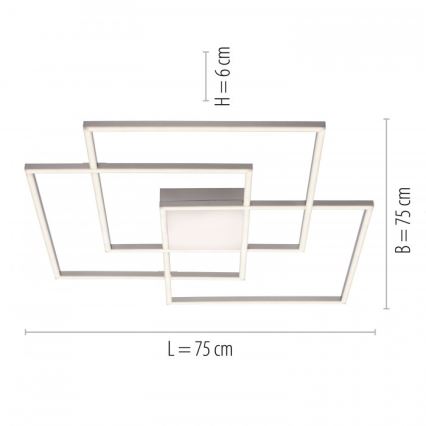 Leuchten Direkt 14713-55 - LED Stmievateľný prisadený luster ASMIN LED/45W/230V 3000-5000K + diaľkové ovládanie