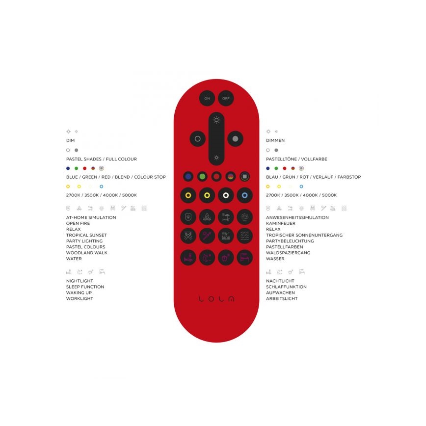Leuchten Direkt 14743-16 - LED RGB Stmievateľné stropné svietidlo JUPI LED/28W/230V Tuya 2700-5000K + diaľkové ovládanie