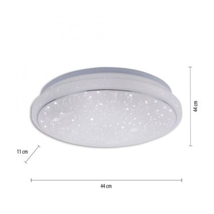 Leuchten Direkt 14743-16 - LED RGB Stmievateľné stropné svietidlo JUPI LED/28W/230V Tuya 2700-5000K + diaľkové ovládanie