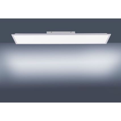 Leuchten Direkt 14757-21 - LED Stmievateľný prisadený panel  FLAT LED/36W/230V 2700-5000K strieborná + diaľkové ovládanie