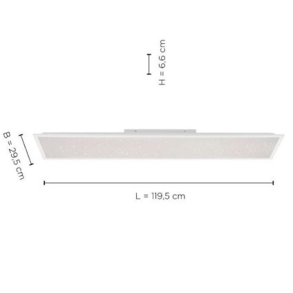 Leuchten Direkt 14762-16 - LED Stmievateľné svietidlo STARRYFLAT LED/36W/230V + diaľkové ovládanie