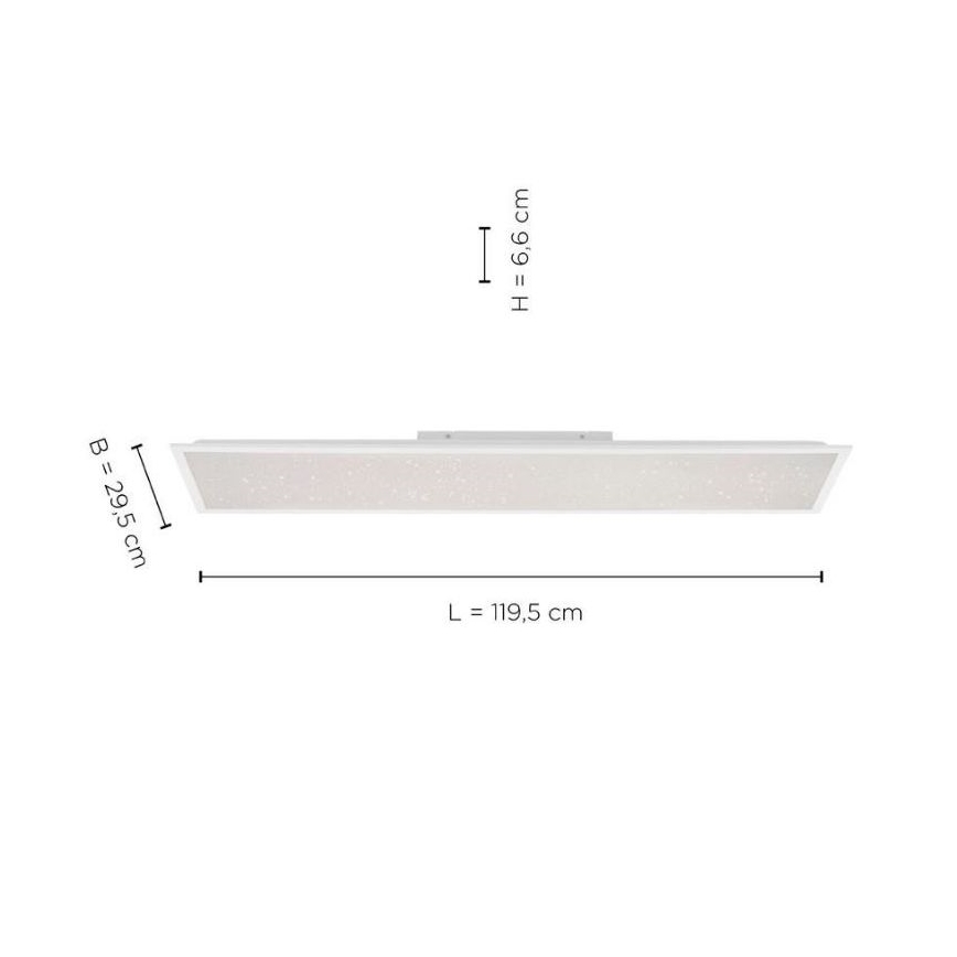 Leuchten Direkt 14762-16 - LED Stmievateľné svietidlo STARRYFLAT LED/36W/230V + diaľkové ovládanie