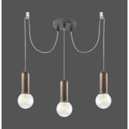 Leuchten Direkt 14776-48 - Luster na lanku TURN ME 3xE27/60W/230V pavúk