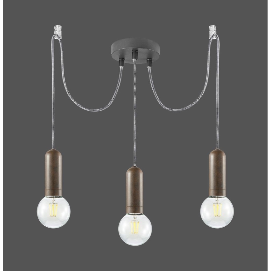Leuchten Direkt 14776-48 - Luster na lanku TURN ME 3xE27/60W/230V pavúk