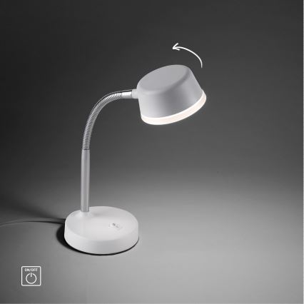 Leuchten Direkt 14825-16 - LED Stolná lampa ENISA 1xLED/3,5W/230V šedá