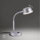 Leuchten Direkt 14825-21 - LED Stolná lampa ENISA 1xLED/3,5W/230V strieborná