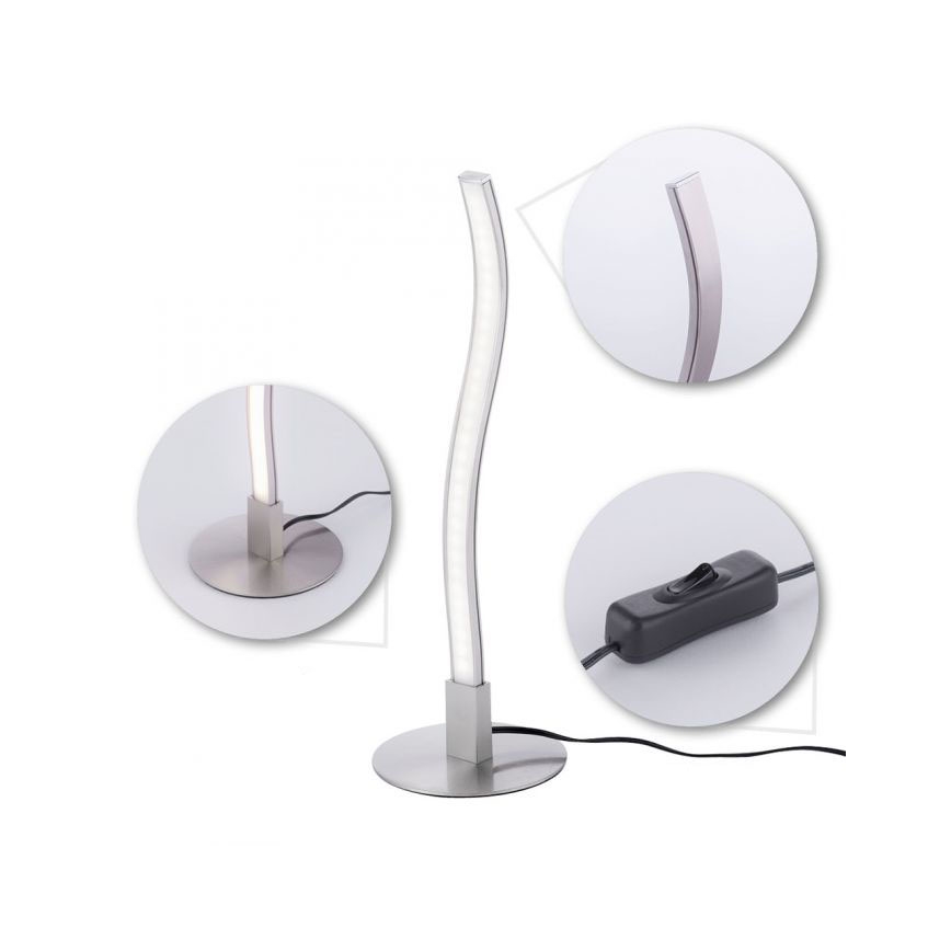 Leuchten Direkt 15128-55 - LED Stolná lampa WAWE LED/3W/230V matný chróm