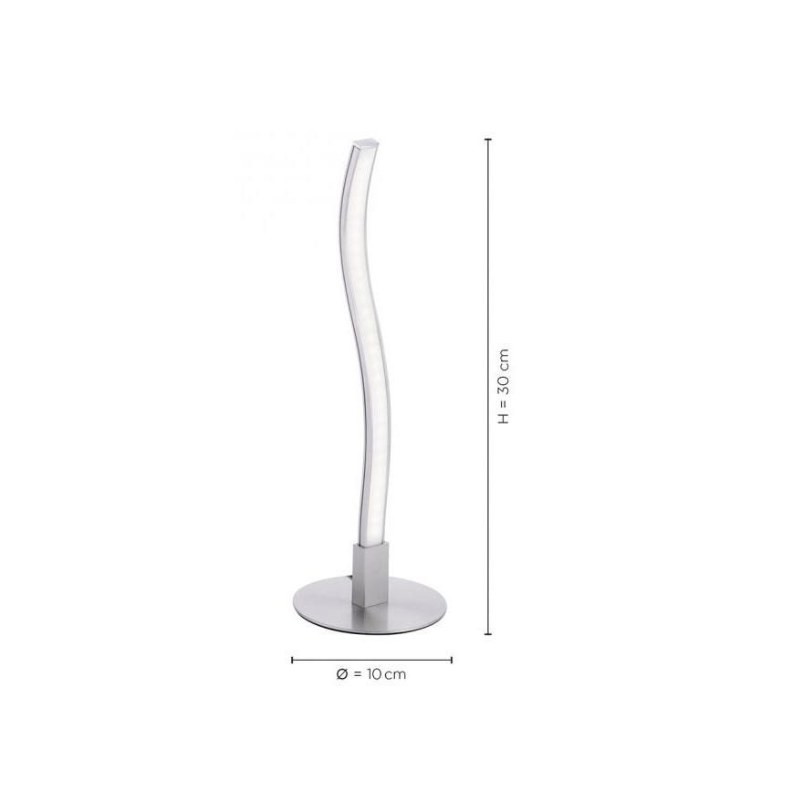Leuchten Direkt 15128-55 - LED Stolná lampa WAWE LED/3W/230V matný chróm