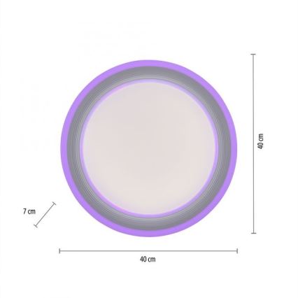 Leuchten Direkt 15152-16 - LED RGBW Stmievateľné stropné svietidlo SPHERIC LED/18W/230V + diaľkové ovládanie