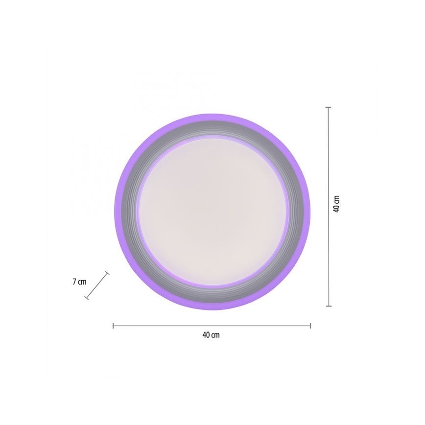 Leuchten Direkt 15152-16 - LED RGBW Stmievateľné stropné svietidlo SPHERIC LED/18W/230V + diaľkové ovládanie