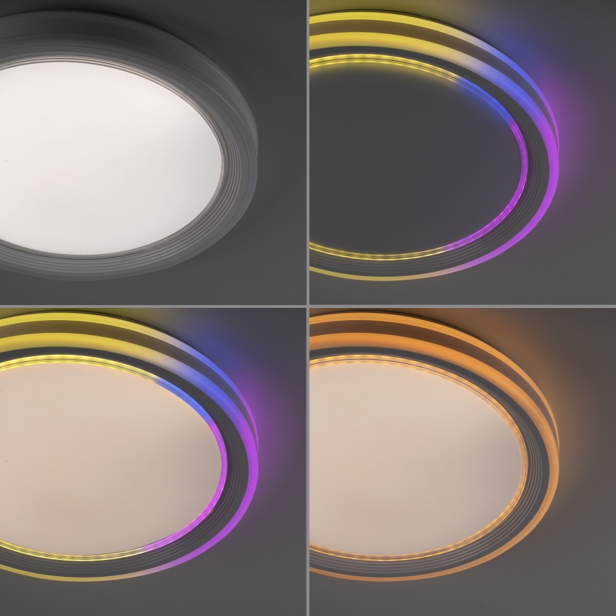 Leuchten Direkt 15154-16 - LED RGB Stmievateľné stropné svietidlo EDGING LED/39W/230V + diaľkové ovládanie