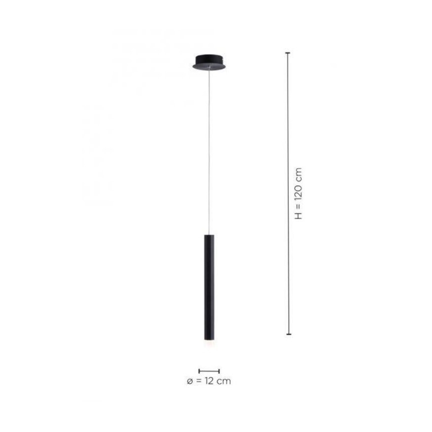 Leuchten Direkt 15202-18 - LED Luster na lanku BRUNO LED/4,8W/230V čierna