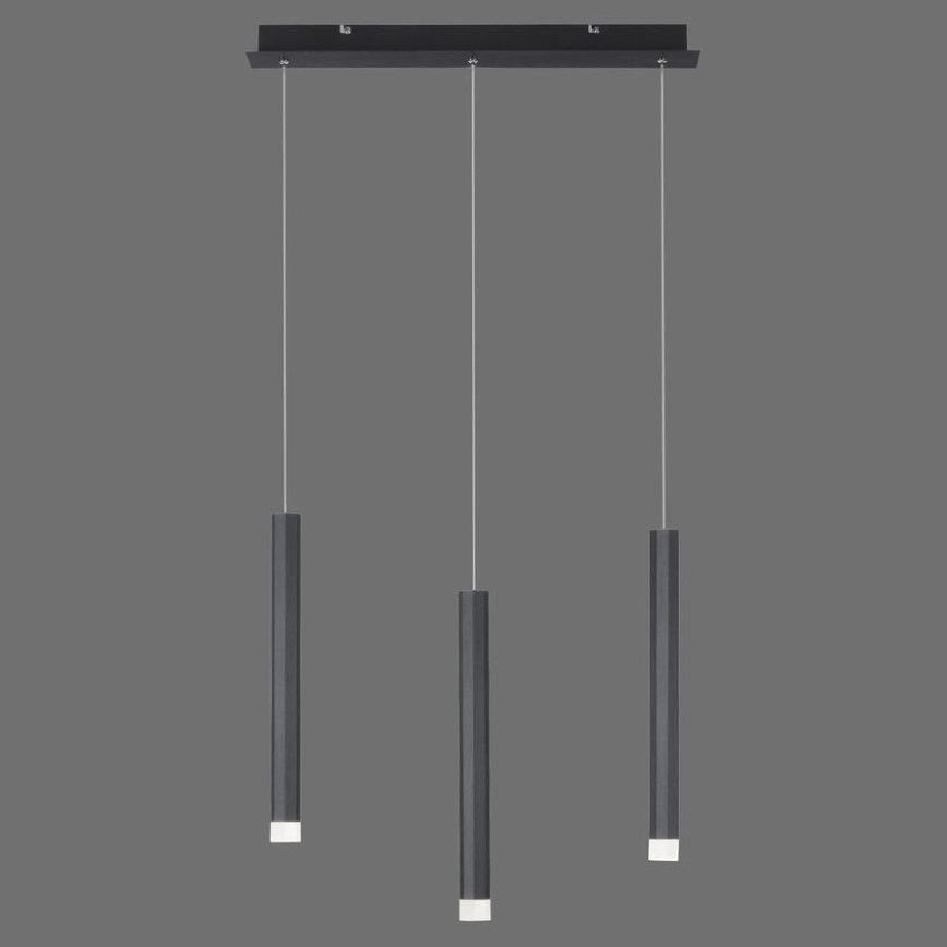 Leuchten Direkt 15203-18 - LED Luster na lanku 3xLED/4,8W/230V čierna