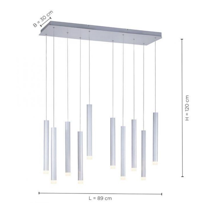 Leuchten Direkt 15206-95 - LED Luster na lanku BRUNO 10xLED/4,8W/230V
