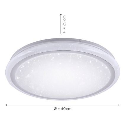 Leuchten Direkt 15220-16 - LED RGB Stmievateľné stropné svietidlo LUISA LED/28W/230V + diaľkové ovládánie