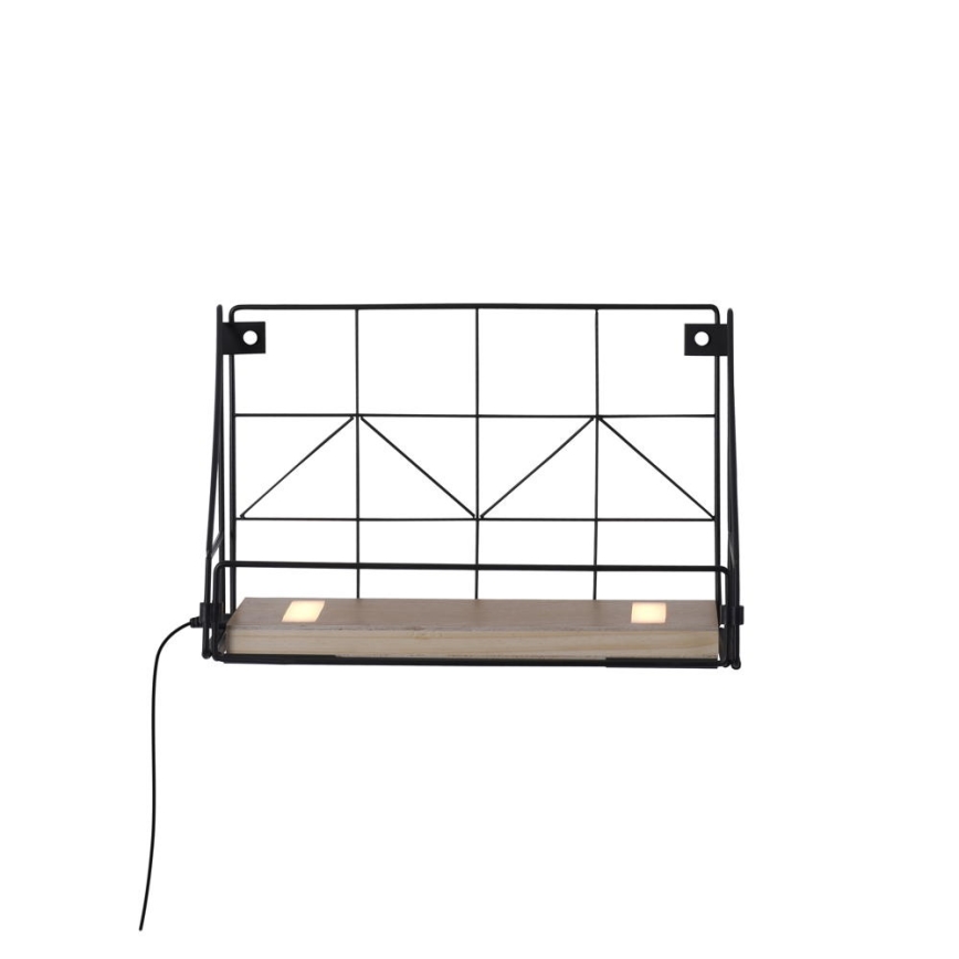 Leuchten Direkt 15276-18 - Polica s LED osvetlením BOARD 2xLED/1,75W/230V 30 cm eukalyptus