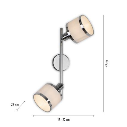 Leuchten Direkt 15372-17 - Bodové svietidlo ACCOR 2xE14/25W/230V