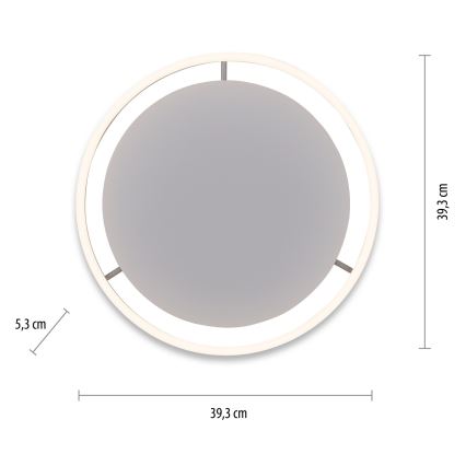 Leuchten Direkt 15391-95 - LED Stmievateľné stropné svietidlo RITUS LED/20W/230V chróm