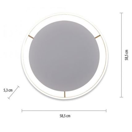 Leuchten Direkt 15392-60 - LED Stmievateľné stropné svietidlo RITUS LED/30W/230V  mosadz