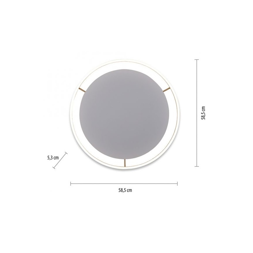 Leuchten Direkt 15392-60 - LED Stmievateľné stropné svietidlo RITUS LED/30W/230V  mosadz