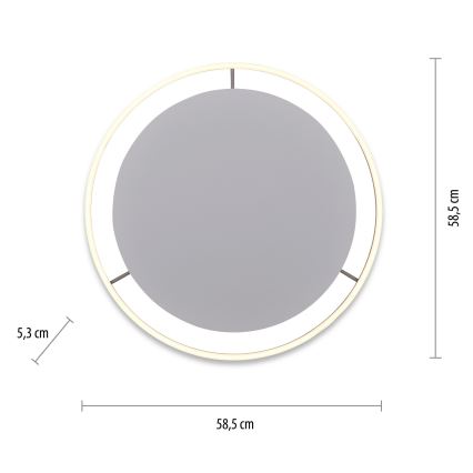 Leuchten Direkt 15392-95 - LED Stmievateľné stropné svietidlo RITUS LED/30W/230V chróm