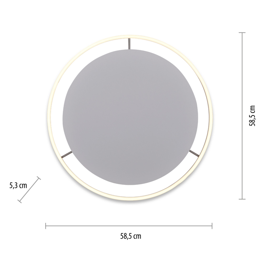 Leuchten Direkt 15392-95 - LED Stmievateľné stropné svietidlo RITUS LED/30W/230V matný chróm