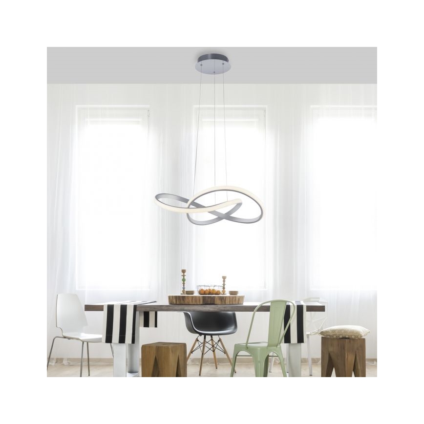 Leuchten Direkt 15402-95-LED Stmievateľný luster na lanku MARIA LED/25W/230V matný chrom