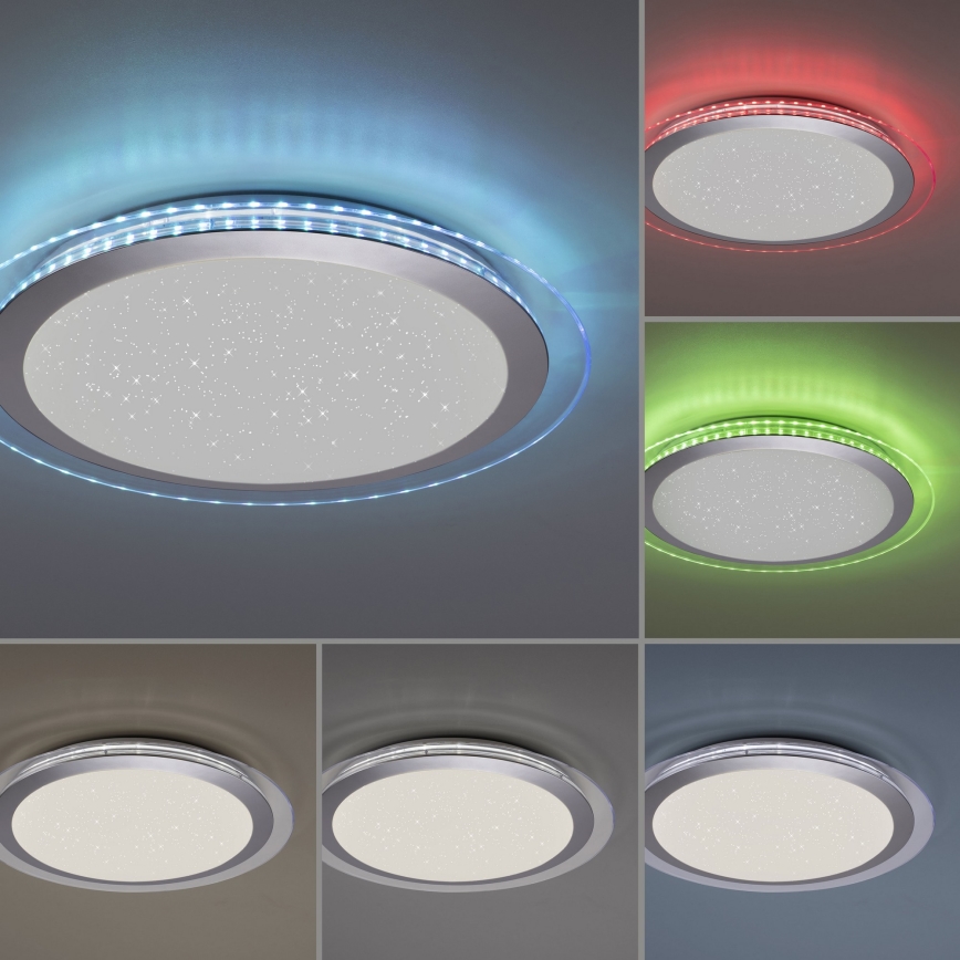 Leuchten Direkt 15411-21- LED RGB Stmievateľné stropné svietidlo CYBA LED/26W/230V + diaľkové ovládanie