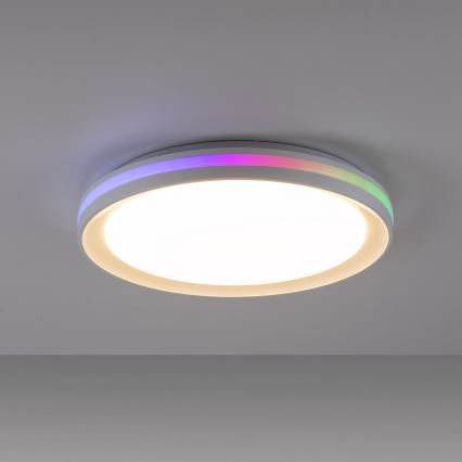 Leuchten Direkt 15544-16 - LED RGB Stmievateľné stropné svietidlo RIBBON LED/15W/230V + diaľkové ovládanie