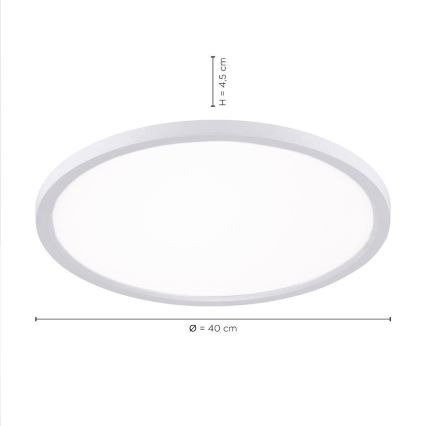 Leuchten Direkt 15571-16 - LED Stmievateľné stropné svietidlo FLAT LED/23,5W/230V 2700-5000K + diaľkové ovládanie