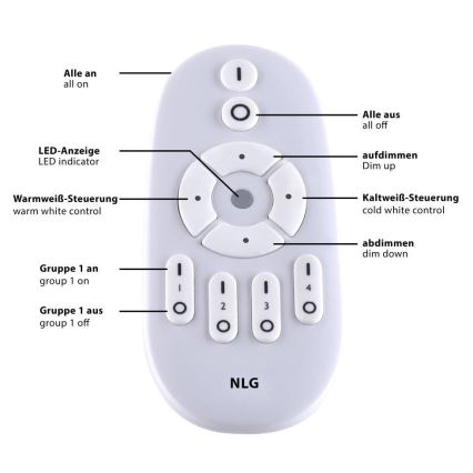 Leuchten Direkt 15571-18 - LED Stmievateľné stropné svietidlo FLAT LED/23,5W/230V 2700-5000K + diaľkové ovládanie