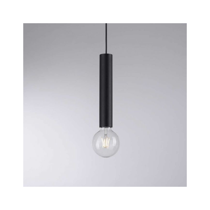 Leuchten Direkt 15617-18 - Luster na lanku BRUNA 1xE27/60W/230V čierna