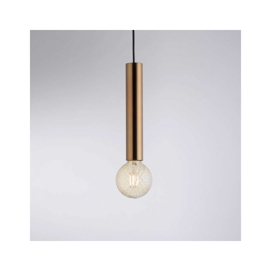 Leuchten Direkt 15617-60 - Luster na lanku BRUNA 1xE27/60W/230V mosadz