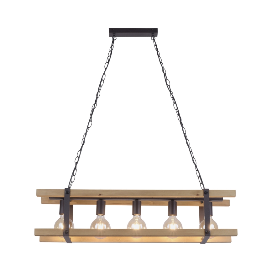 Leuchten Direkt 15685-79 - Luster na reťazi EDITH 5xE27/60W/230V borovica