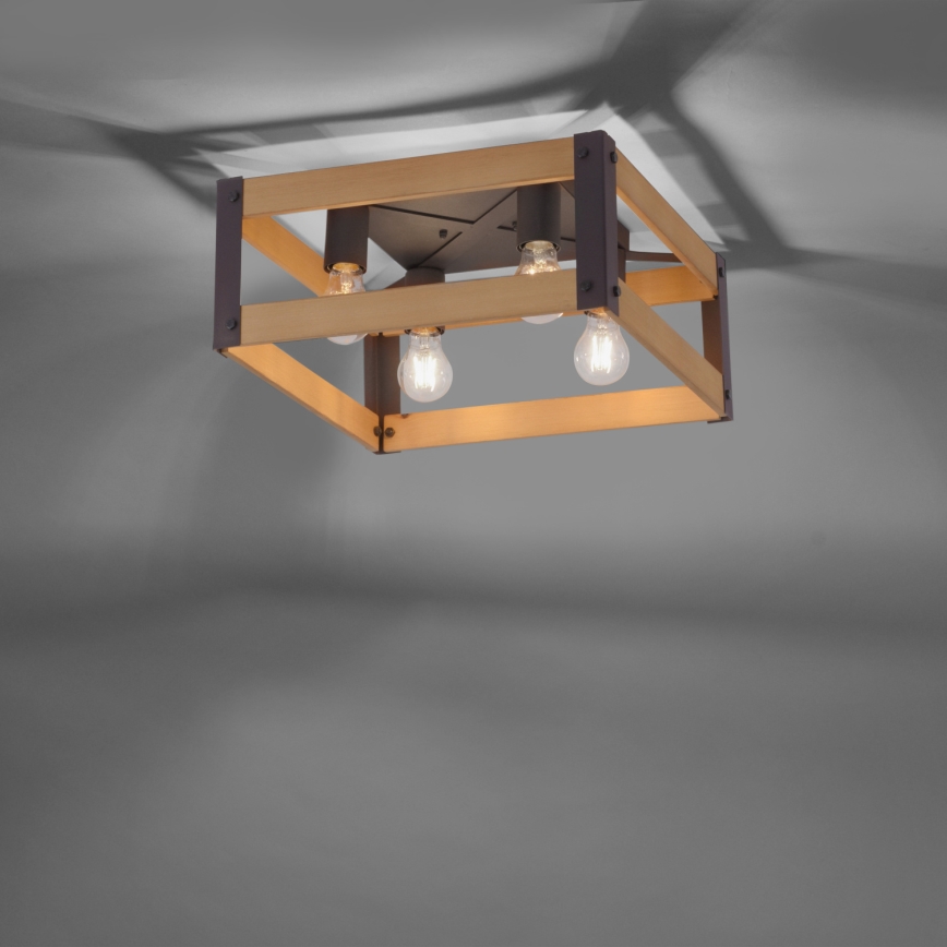 Leuchten Direkt 15724-79 - Stropné svietidlo CRATE 4xE27/60W/230V