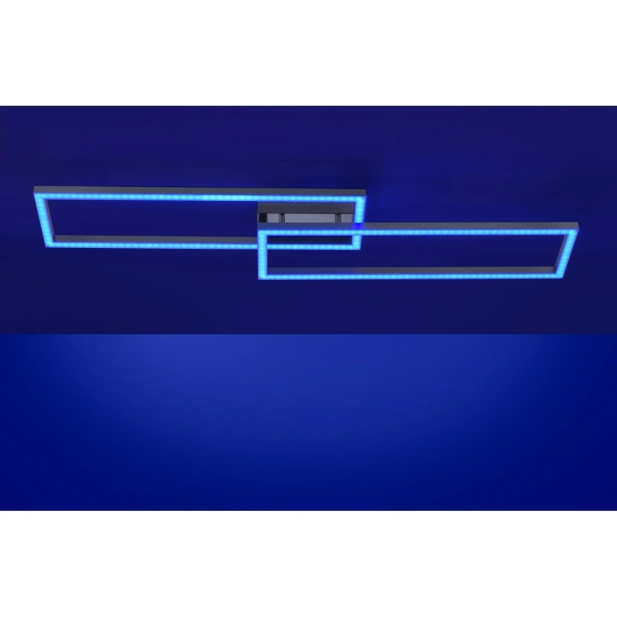 Leuchten Direkt 16430-55 - LED RGBW stmievateľné stropné svietidlo MAXI 2xLED/18W/230V 2700-5000K matný chróm + diaľkové ovládanie