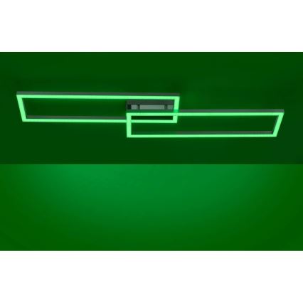 Leuchten Direkt 16430-55 - LED RGBW stmievateľné stropné svietidlo MAXI 2xLED/18W/230V 2700-5000K matný chróm + diaľkové ovládanie