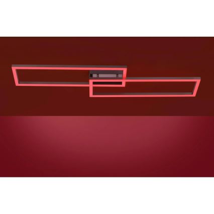 Leuchten Direkt 16430-55 - LED RGBW stmievateľné stropné svietidlo MAXI 2xLED/18W/230V 2700-5000K matný chróm + diaľkové ovládanie