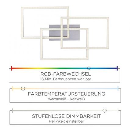 Leuchten Direkt 16431-55 - LED RGB Stmievateľný prisadený luster MAXI LED/27W/230V + diaľkové ovládanie