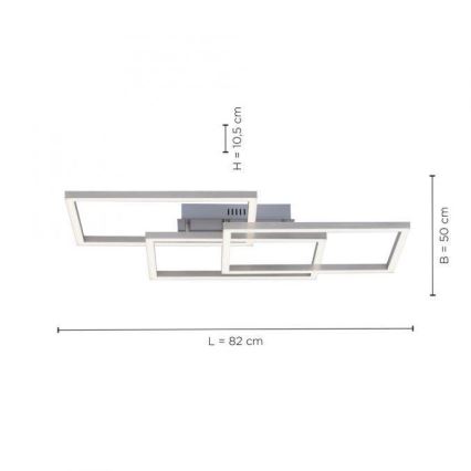 Leuchten Direkt 16431-55 - LED RGB Stmievateľný prisadený luster MAXI LED/27W/230V + diaľkové ovládanie