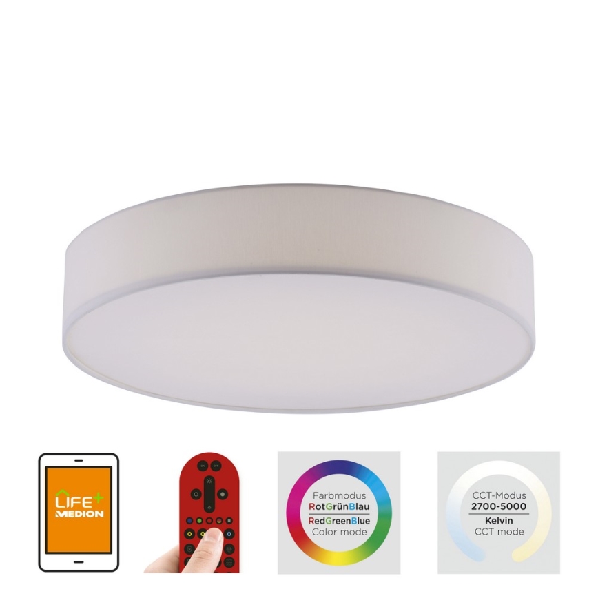 Leuchten Direkt 18428-16 - LED RGB Stmievateľné stropné svietidlo LOLA LED/32W/230V Tuya + diaľkové ovládanie