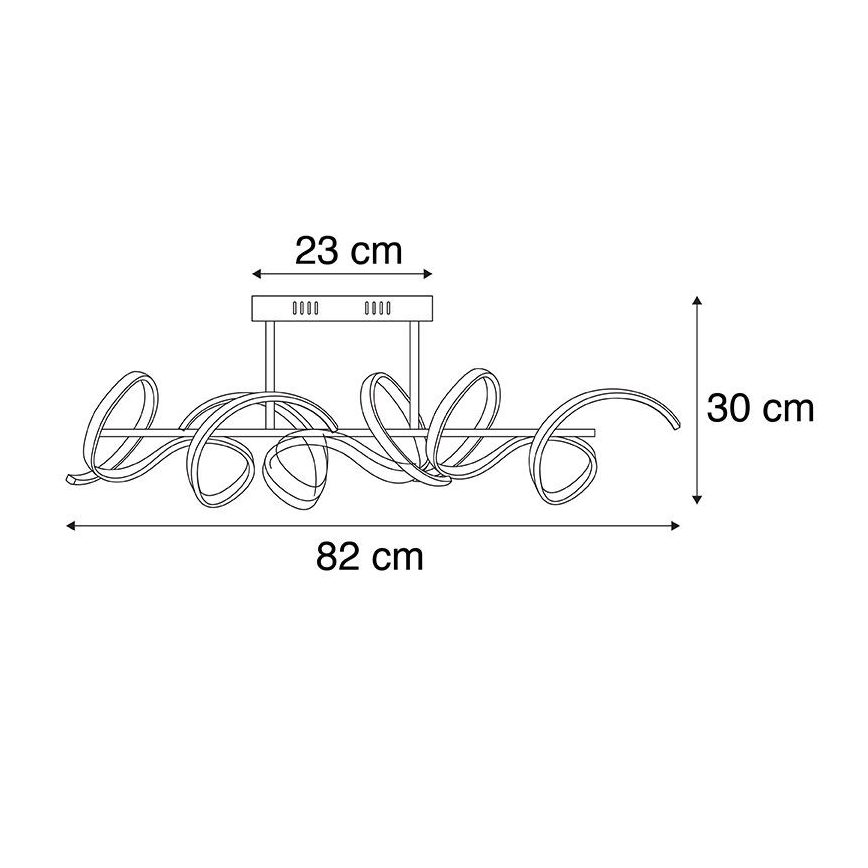 Leuchten Direkt 19032-21 - LED  Stmievateľný prisadený luster CURLS LED/25,8W/230V