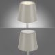 Leuchten Direkt 19250-40 - LED Vonkajšia stmievateľná nabíjacia stolná lampa EURIA LED/3W/5V IP54 šedá