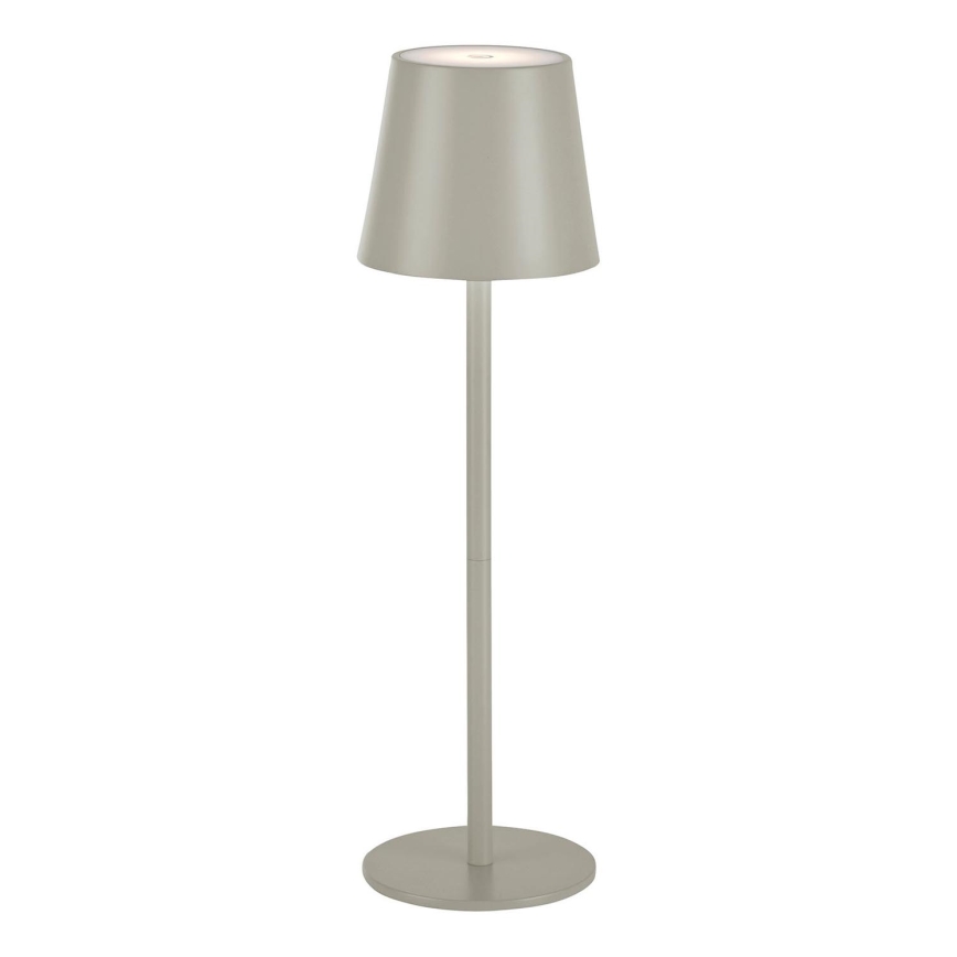 Leuchten Direkt 19250-40 - LED Vonkajšia stmievateľná nabíjacia stolná lampa EURIA LED/3W/5V 2600 mAh IP54 šedá