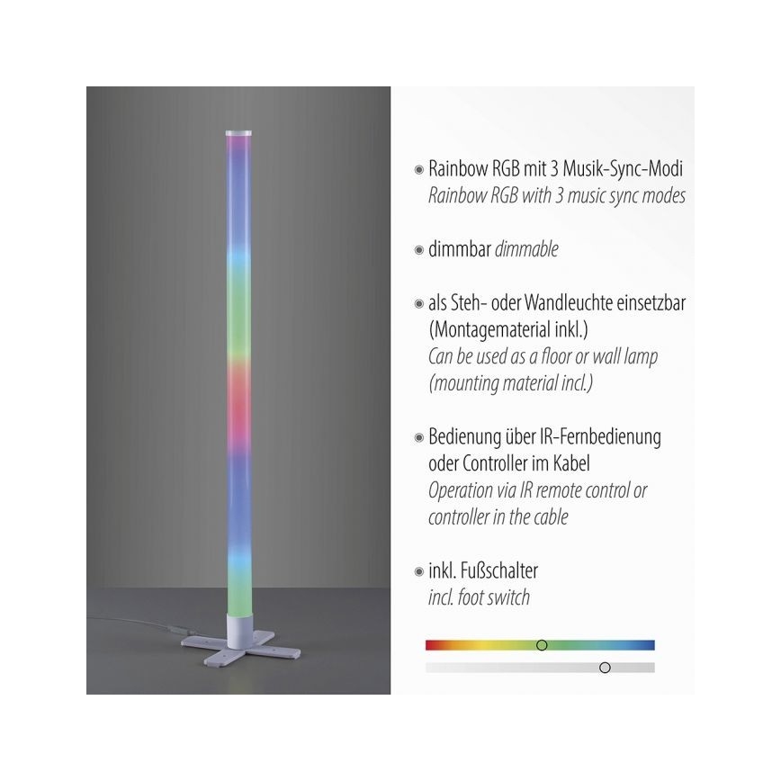 Leuchten Direkt 19902-21 - LED RGB Stmievateľná lampa RINGO LED/10W/230V + diaľkové ovládanie